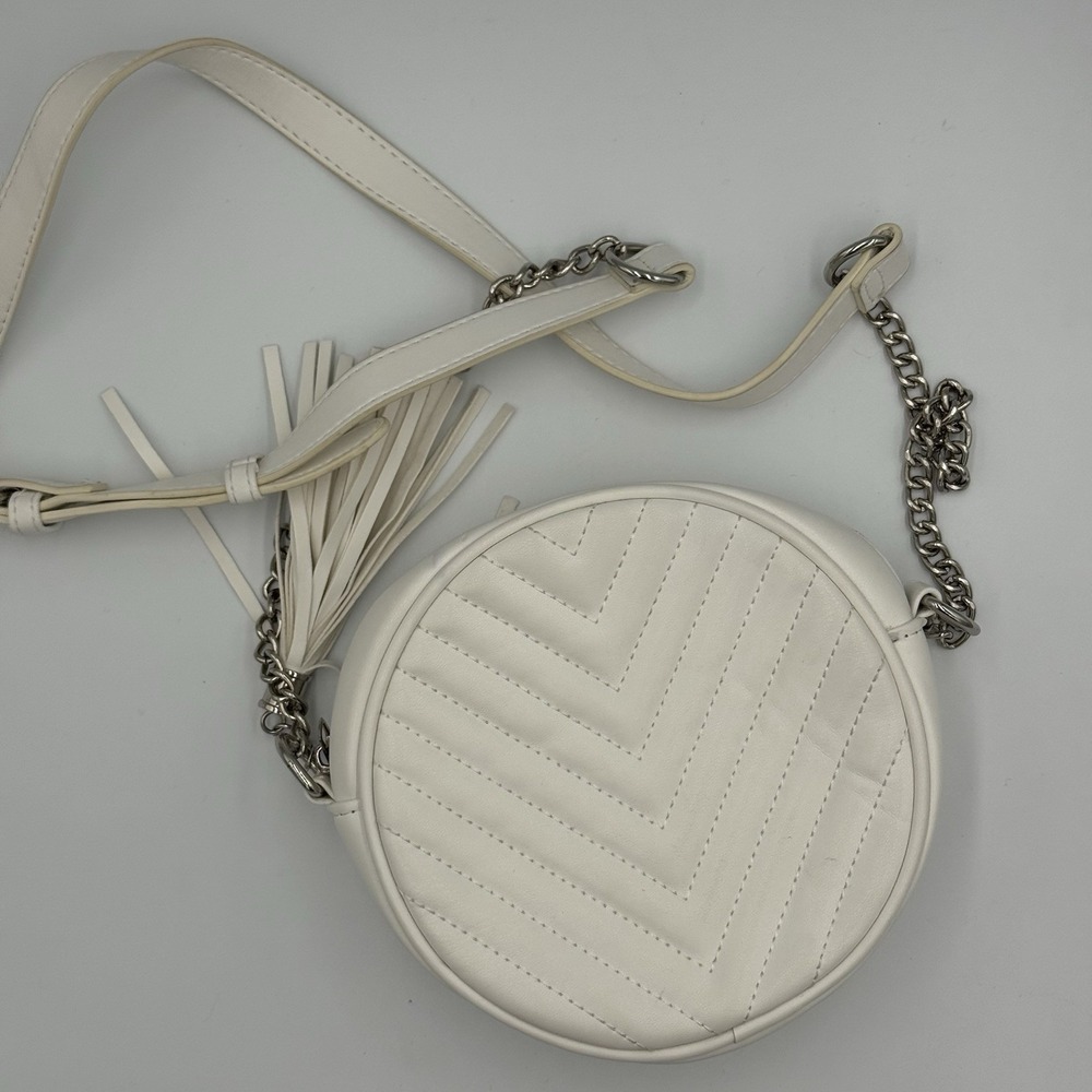 Realer‎ Crossbody Purse for Women Small Round Black Chevron NICE